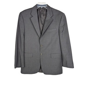 Lauren Ralph Lauren Suit Jacket Wool Mens 41R Charcoal Pinstripe Blazer
